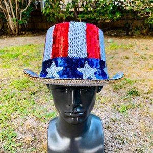 USA Party Burning Man Uncle Sam Halloween Top Hat